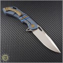 (#OLA-Way-02) Olamic Wayfarer 247 Satin Plain w/ carved back bar and Blue/Gold theme - Back