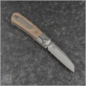 (#PENA-AKS-BRM) Pena Knives X-Series Apache Kickstop Brown Micarta - Back