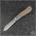 (#PENA-XDL-BR) Pena Knives X-Series Dogleg Brown Micarta - Front