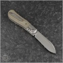 (#PENA-XDL-GR) Pena Knives X-Series Dogleg Green Micarta - Back
