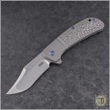 (#PK-XS-Ti) Pena Knives X-Series Lanny's Clip Jigged Titanium - Front