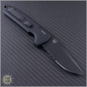 (#PT-LG202) Protech Les George Rockeye 3.375 Black Partially Serrated - Back