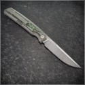 (#PenaX-Sicario-02) Pena Knives X-Series Sicario Jungle Wear Carbon Fiber Inlay Satin Plain - Back