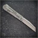 (#PenaX-XLRaptor-01) Pena Knives X-Series XL Raptor Black Miarta Inlay Satin Plain - Back