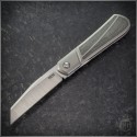 (#PenaX-XLRaptor-01) Pena Knives X-Series XL Raptor Black Miarta Inlay Satin Plain - Front