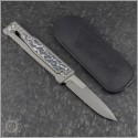 (#REA-EXO-L) Reate Large Exo Bayonet Stonewash White Storm Carbon Fiber Inlay - Back