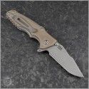 (#RH-EK30-01) Rick Hinderer Knives Eklipse 3" Tri-Way Working Finish FDE Scale - Back