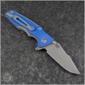 (#RH-EK30-03) Rick Hinderer Knives Eklipse 3" Tri-Way Stonewash Blue Scale - Back