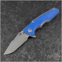 (#RH-EK30-03) Rick Hinderer Knives Eklipse 3" Tri-Way Stonewash Blue Scale - Front
