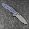 (#RH-EK35-SSH-002) Rick Hinderer Knives Eklipse Tri-Way 3.5" Skinny Slicer Hollow Black G10 Working Finish - Back