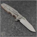 (#RH-EK35H-001) Rick Hinderer Knives Eklipse Tri-Way 3.5" Slicer Hollow Orange G10 Stonewash - Back