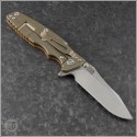 (#RH-EKLPS35-20) Rick Hinderer Knives Eklipse Tri-Way 3.5" Stonewash Bronze - Orange G10 - Back