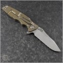 (#RH-EKLPS35-21) Rick Hinderer Knives Eklipse 3.5" (Tri-Way) Spearpoint - Stonewash Bronze - Black G10 - Back