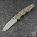 (#RH-EKLPS35A-004) Rick Hinderer Knives Bronze Eklipse 3.5" Auto Spearpoint - Stonewash - Front