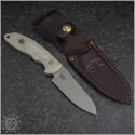 (#RH-EM-GM-SF) Rick Hinderer Knives OD Green Emmett Sheepsfoot Working Finish Micarta Scale - Back