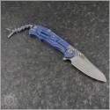 (#RH-MP1-BL) Rick Hinderer Blue MP-1 Titanium Framelock - Back