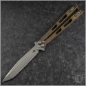 (#RH-NVS-4) Hinderer Knives Bronze Nieves Balisong Butterfly Knife - Front