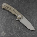 (#RH-PX-002) Rick Hinderer Knives Project X S/E Working Finish - Battle Bronze - Black G10 - Back