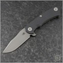 (#RH-PX-002) Rick Hinderer Knives Project X S/E Working Finish - Battle Bronze - Black G10 - Front