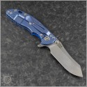(#RH-XM1830-001) Rick Hinderer XM-18 3.0" Skinner Grind - Blue Handle - Back