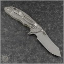 (#RH-XM1830-004) Rick Hinderer XM-18 3.0" Skinner Grind - OD Green - Working Finish - Back