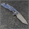 (#RH-XM1830-HT-003) Rick Hinderer Battle Blue XM-18 3" Tri-Way Harpoon Tanto FDE G-10 - Back