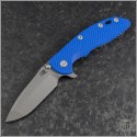 (#RH-XM1835-89) Rick Hinderer Tri-Way XM-18 3.5" Spanto Stonewash - Battle Blue - Front