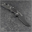 (#RH-XM1835-B-11) Rick Hinderer XM-18 3.5" Bowie Battle Black - Red G-10 - Back