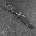 (#RH-XM1835-B-13) Rick Hinderer XM-18 3.5" Bowie Battle Black - Black G-10 - Back