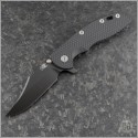 (#RH-XM1835-B-13) Rick Hinderer XM-18 3.5" Bowie Battle Black - Black G-10 - Front
