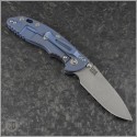 (#RH-XM1835-NF-04) Rick Hinderer Gen 6 XM-18 3.5" Non-Flipper Slicer Working Finish Battle Blue Black G-10 - Back