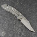 (#RH-XM1835-NFB-004) Rick Hinderer Gen 6 XM-18 3.5" Non-Flipper Bowie Stonewash Transclucent Green G10 - Back
