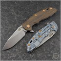 (#RH-XM1835-SLHG-001) Rick Hinderer Gen 6 XM-18 3.5" Slicer Hollow Grind Stonewash Walnut Scale - Front