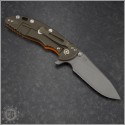 (#RH-XM1835-SLHO-006) Rick Hinderer Battle Bronze XM-18 3.5" Slicer Hollow Orange G-10 Working Finish - Back