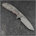 (#RH-XM24-08) Rick Hinderer XM-24 4" Working Finish Spanto Red G-10 - Back
