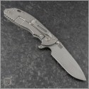 (#RH-XM24-10) Rick Hinderer XM-24 4" Spearpoint Working Finish - Translucent Green - Back