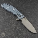 (#RH-XM24H-004) Rick Hinderer XM-24 4" Slicer Hollow Stonewash Textured Black Micarta - Back