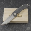 (#RK-REN-ZDP-01) Rockstead REN ZDP Tanto Mirror Polished Carbon Fiber Scale - Front