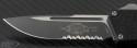 Microtech Knives Scarab S/E Automatic OTF D/A Knife (3.44in Black Part Serr S30-V) vnt-0063 - Additional View