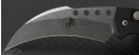 Microtech Knives Hawk S/E Automatic Folder S/A Knife (4in Stonewashed Plain) VNT-0079 - Additional View
