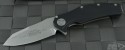 Microtech Knives Mini Matrix S/E Flipper Knife (3in Stonewashed Plain ATS-34) 164-10 - Front