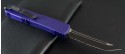(#123-2P) Microtech Ultratech Tanto Purple/Black Serrated - Back