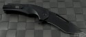 Brous Blades Reloader T/E Flipper Knife (3.5in Black Plain D2) JB-Reloader-Black - Back