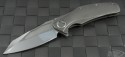 Microtech Knives Custom Metal Matrix S/E Flipper S/A Knife (3.75in Mirror Polished Plain 154-CM) matrix-c-ti-hp - Front