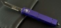 (#123-2P) Microtech Ultratech Tanto Purple/Black Serrated - Front