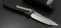 Microtech Knives Green Socom Elite T/E Folder Knife (4in Stonewashed Plain S35-VN) 161-10GR - Back