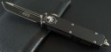 (#108-1) Microtech Scarab Exec Tanto Black Plain - Front