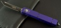 (#123-1P) Microtech Ultratech Tanto Purple/Black Plain - Front