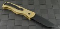 Pro-Tech Tan TR1.32 T/E Automatic Folder S/A Knife (3in Black Part Serr 154-CM) PT-TR132 - Back