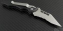 Microtech Knives Vector S/E Automatic Folder S/A Knife (3.1in Satin Part Serr 154-CM) VNT-0054 - Back